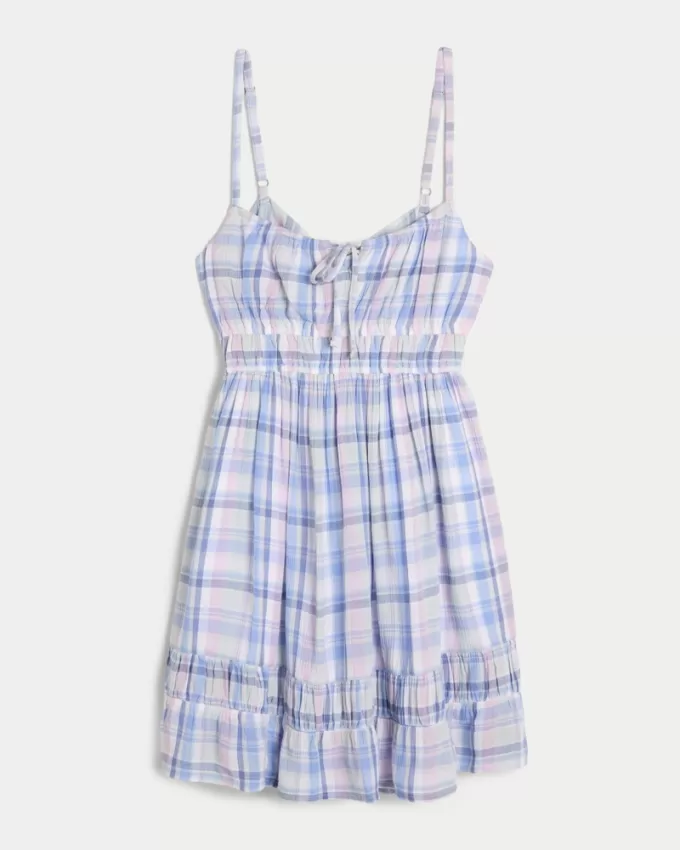 Tie Back Mini Skort Dress,Tie Back Mini Skort Dress