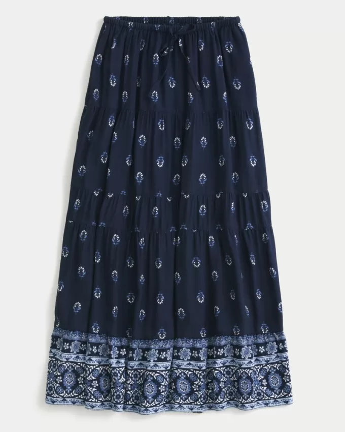 Tiered Maxi Skirt,Tiered Maxi Skirt