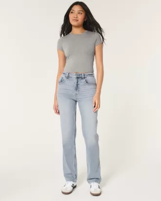 Ultra High-Rise Medium Wash 90s Straight Jeans,Ultra High-Rise Medium Wash 90s Straight Jeans