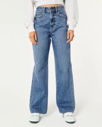 Ultra High-Rise Medium Wash Baggy Jeans,Ultra High-Rise Medium Wash Baggy Jeans