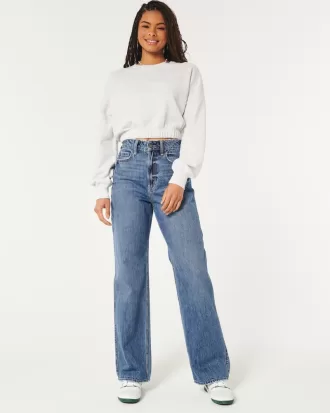 Ultra High-Rise Medium Wash Baggy Jeans,Ultra High-Rise Medium Wash Baggy Jeans