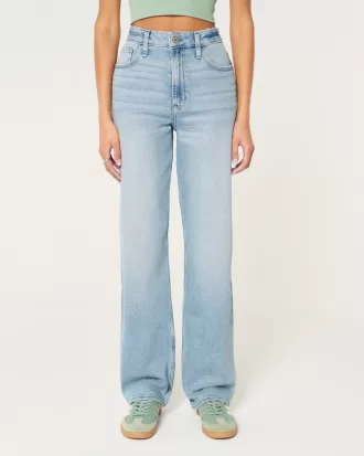 Ultra High-Rise Medium Wash Dad Jeans,Ultra High-Rise Medium Wash Dad Jeans