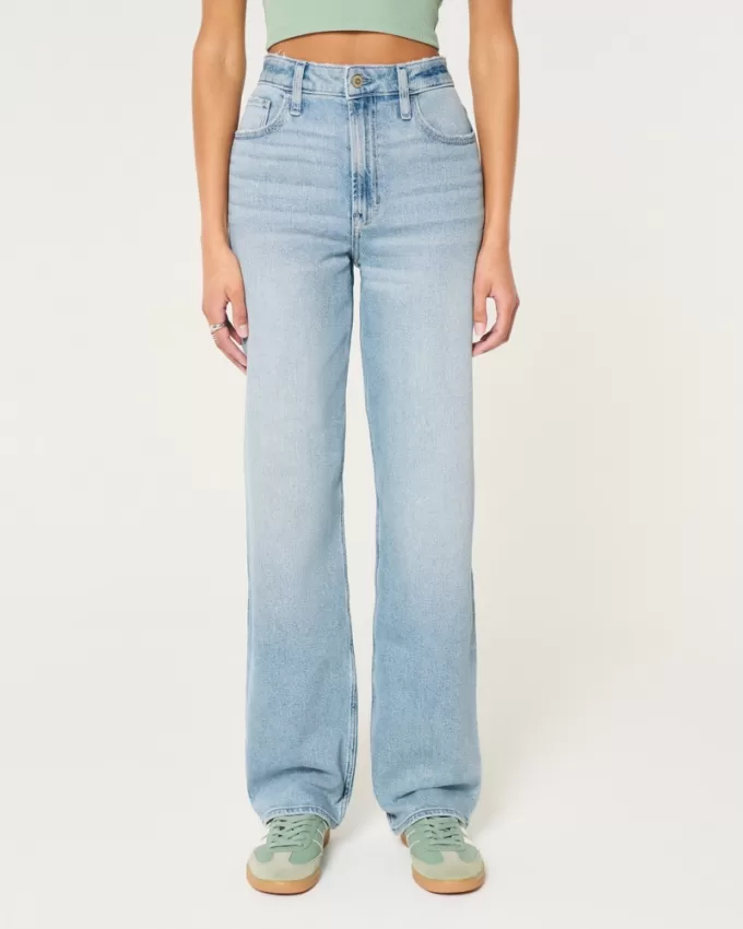Ultra High-Rise Medium Wash Dad Jeans,Ultra High-Rise Medium Wash Dad Jeans
