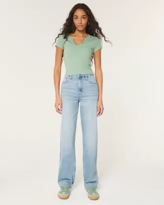 Ultra High-Rise Medium Wash Dad Jeans,Ultra High-Rise Medium Wash Dad Jeans