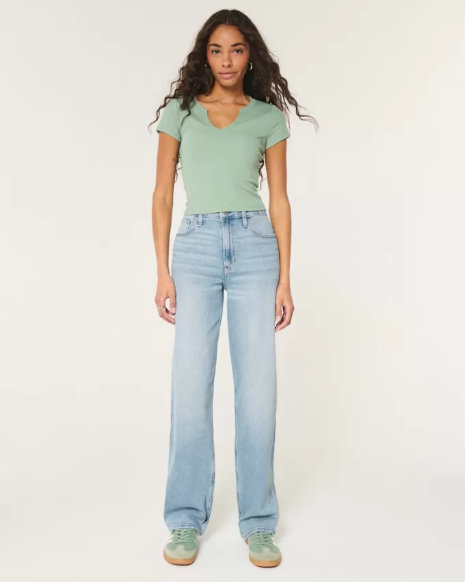 Ultra High-Rise Medium Wash Dad Jeans,Ultra High-Rise Medium Wash Dad Jeans
