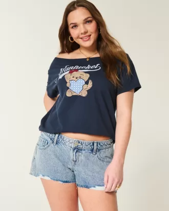 Ultra Low-Rise Light Wash Mini Denim Shorts,Ultra Low-Rise Light Wash Mini Denim Shorts