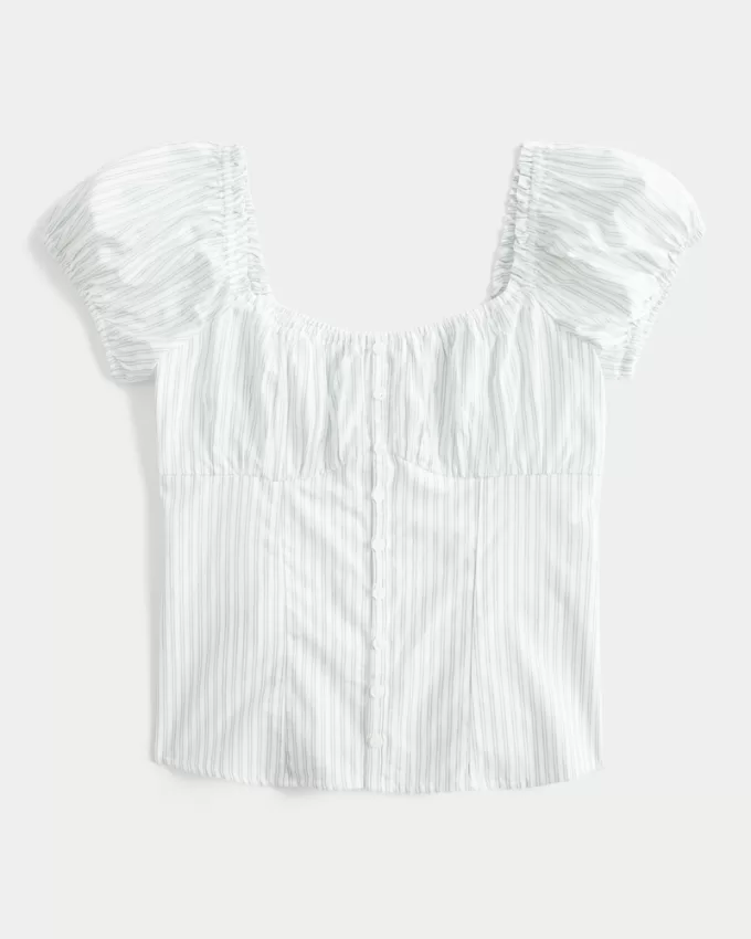 Voile Button-Through Blouse,Voile Button-Through Blouse