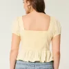 Voile Peplum Top,Voile Peplum Top