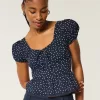 Voile Peplum Top,Voile Peplum Top