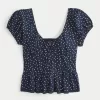 Voile Peplum Top,Voile Peplum Top