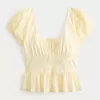 Voile Peplum Top,Voile Peplum Top