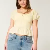 Voile Peplum Top,Voile Peplum Top