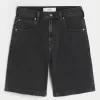 Washed Black Baggy Jean Shorts,Washed Black Baggy Jean Shorts