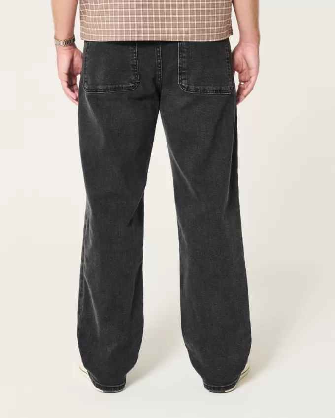 Washed Black Baggy Jeans,Washed Black Baggy Jeans