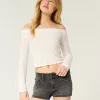 Washed Black Denim Shortie Shorts,Washed Black Denim Shortie Shorts