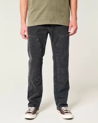 Washed Black Loose Carpenter Jeans,Washed Black Loose Carpenter Jeans Washed Black Loose Carpenter Jeans,Washed Black Loose Carpenter Jeans