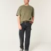 Washed Black Loose Carpenter Jeans,Washed Black Loose Carpenter Jeans