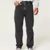 Washed Black Loose Jeans,Washed Black Loose Jeans