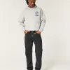 Washed Black Loose Jeans,Washed Black Loose Jeans