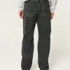 Washed Black Loose Jeans,Washed Black Loose Jeans