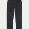 Washed Black Loose Jeans,Washed Black Loose Jeans