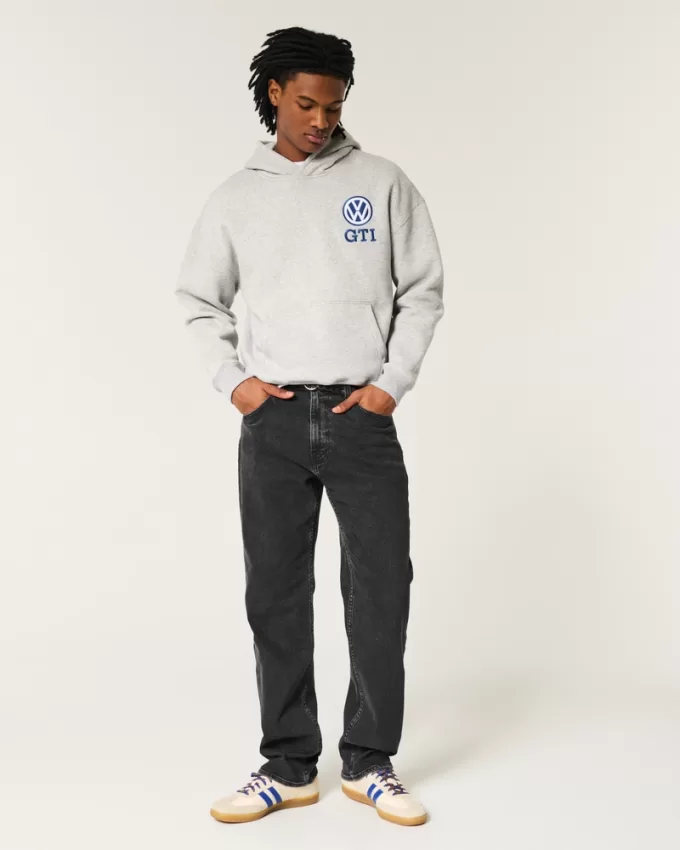 Washed Black Loose Jeans,Washed Black Loose Jeans