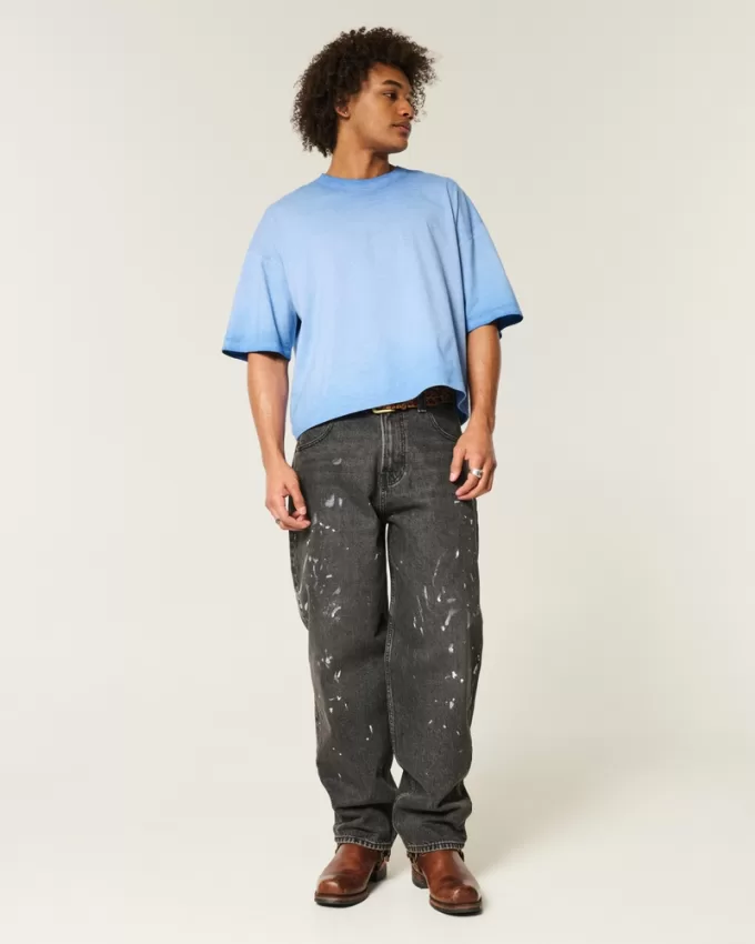 Washed Black Paint Splatter Baggy Skater Jeans,Washed Black Paint Splatter Baggy Skater Jeans Washed Black Paint Splatter Baggy Skater Jeans,Washed Black Paint Splatter Baggy Skater Jeans