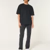 Washed Black Slim Straight Jeans,Washed Black Slim Straight Jeans