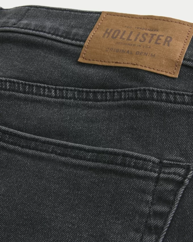 Washed Black Straight Jeans,Washed Black Straight Jeans