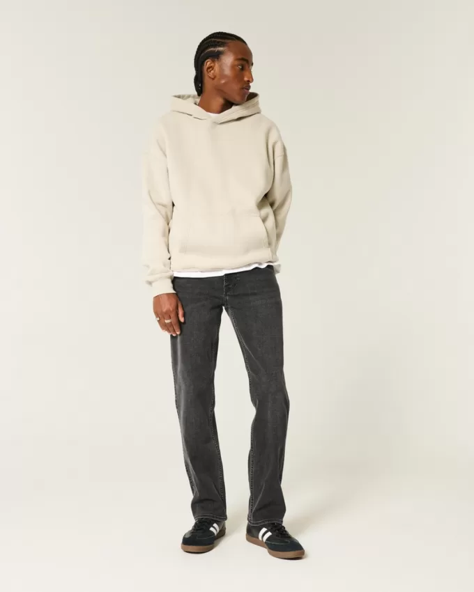Washed Black Straight Jeans,Washed Black Straight Jeans