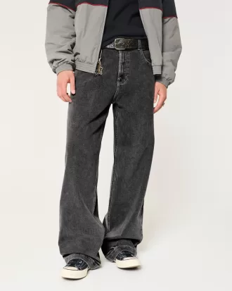 Washed Black Super Baggy Jeans,Washed Black Super Baggy Jeans