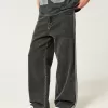 Washed Black Super Baggy Jeans,Washed Black Super Baggy Jeans
