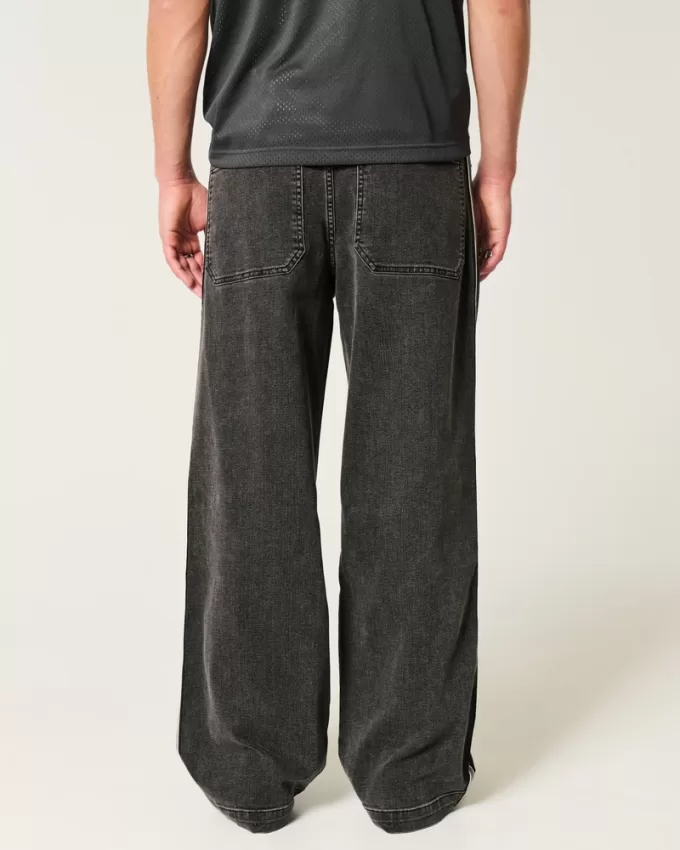 Washed Black Super Baggy Jeans,Washed Black Super Baggy Jeans